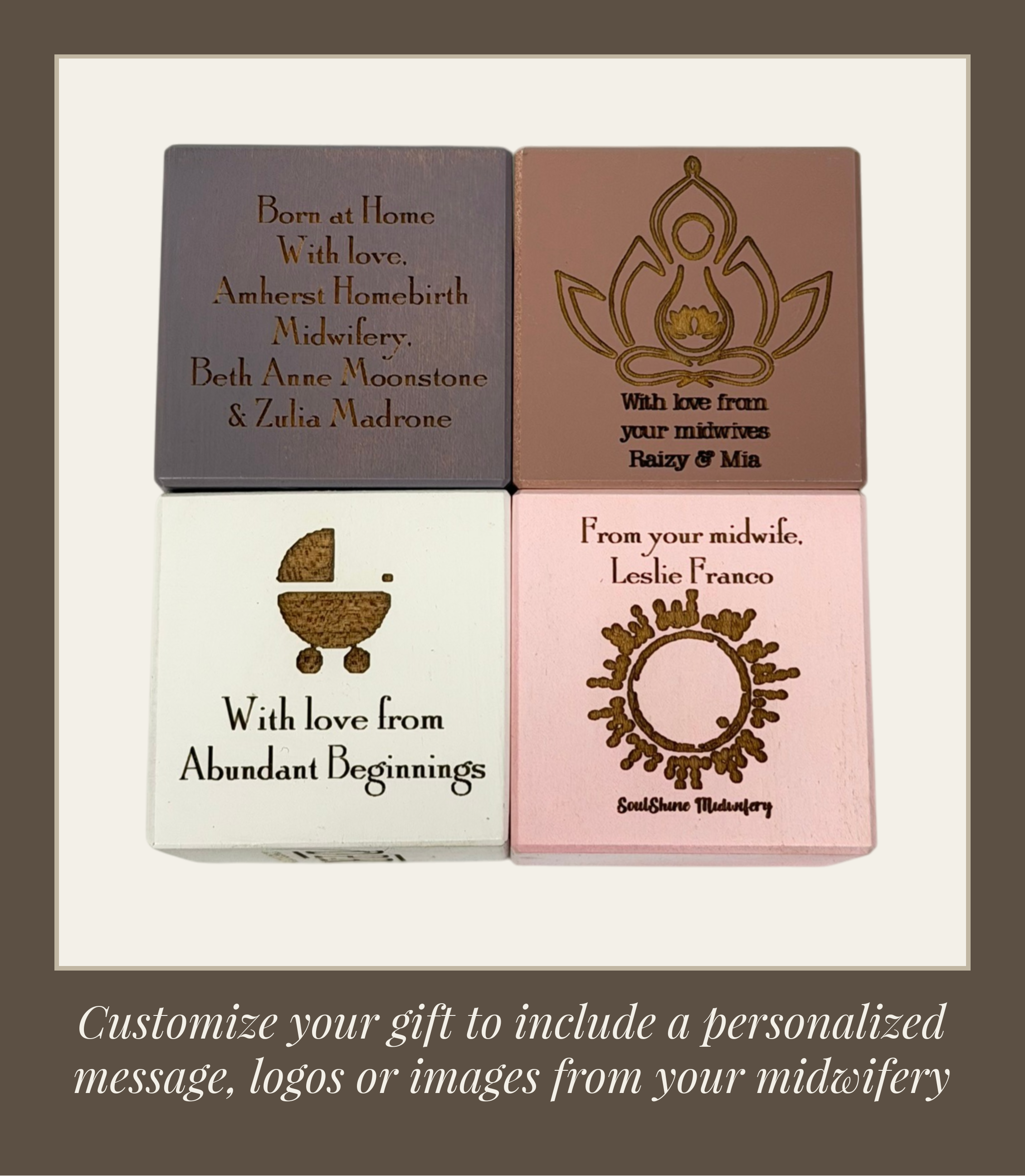 Midwives custom baby blocks