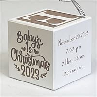 Baby's 1st Christmas Stylized Ruler Ornament