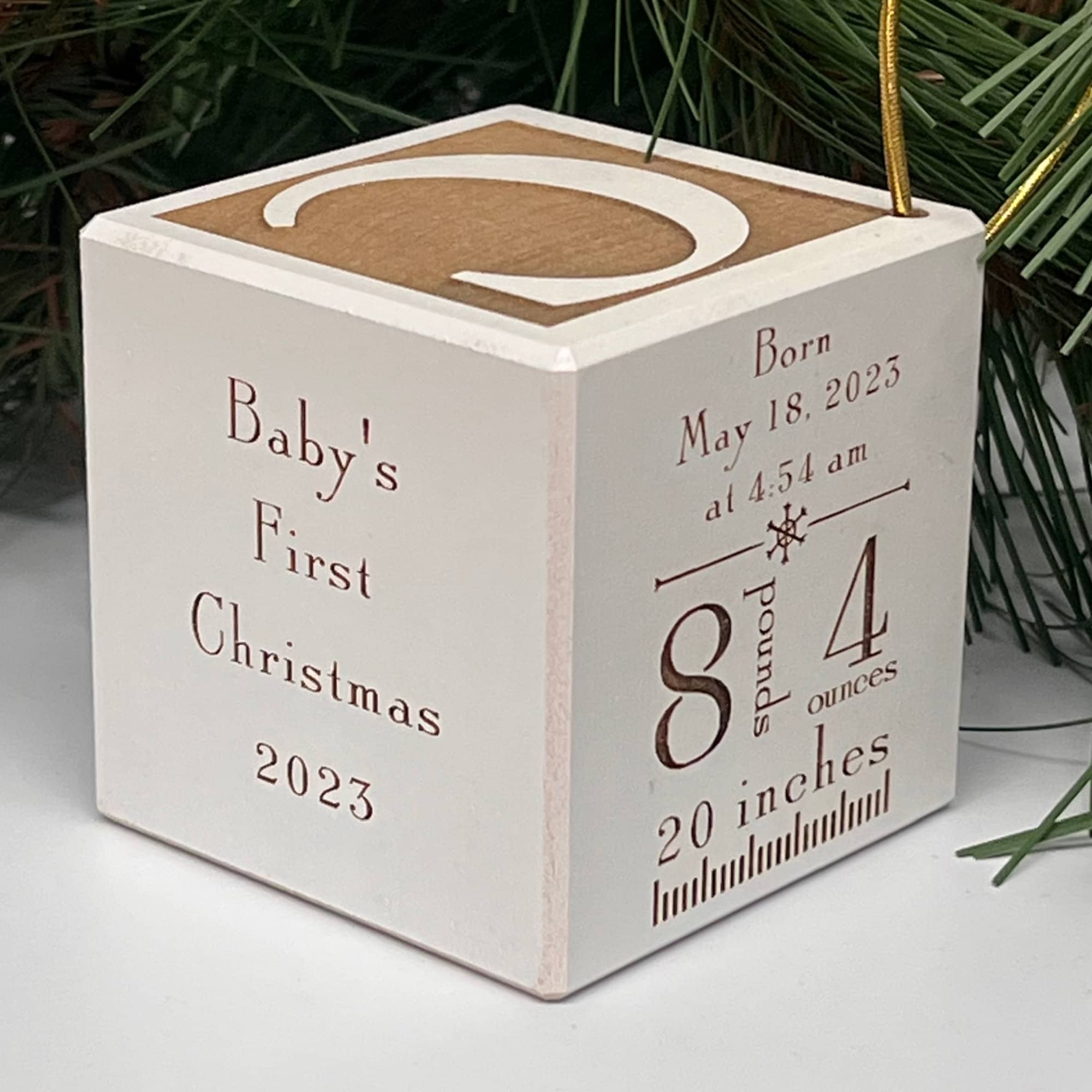 Baby's 1st Christmas Ruler Design Ornament